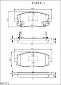 Front brake pads NPS K360A13 (OE 5810107A10)