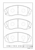 Front brake pads NPS K360A18 (OE 581014DE00)