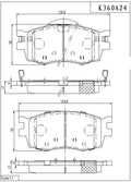 Front brake pads NPS K360A24 (OE 581442K200)