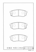 Pastillas de freno traseras NPS K361A09 (OE 58302M2A00)