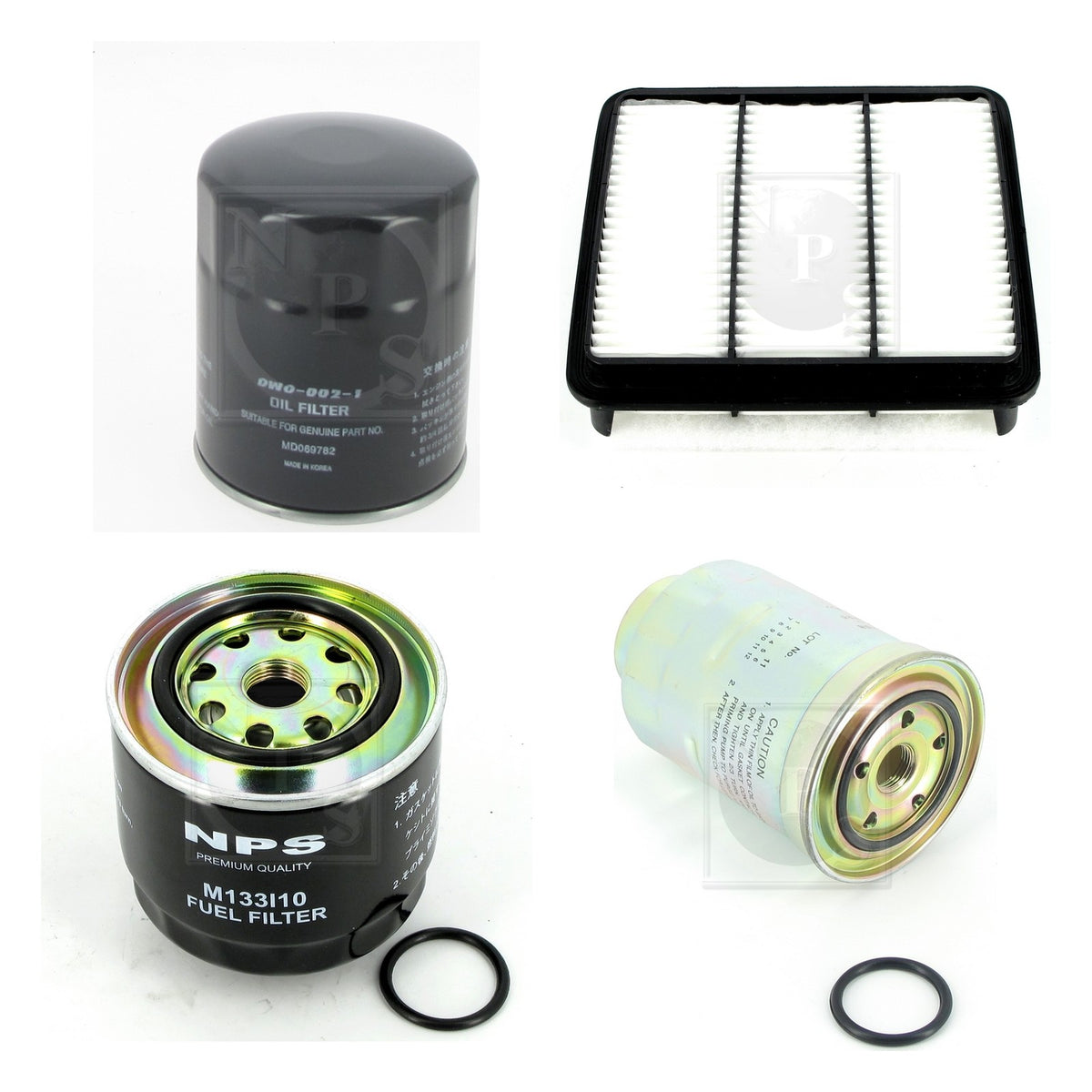 Contenu du kit (photo de chaque pièce) : Kit de filtres NPS M130I05
