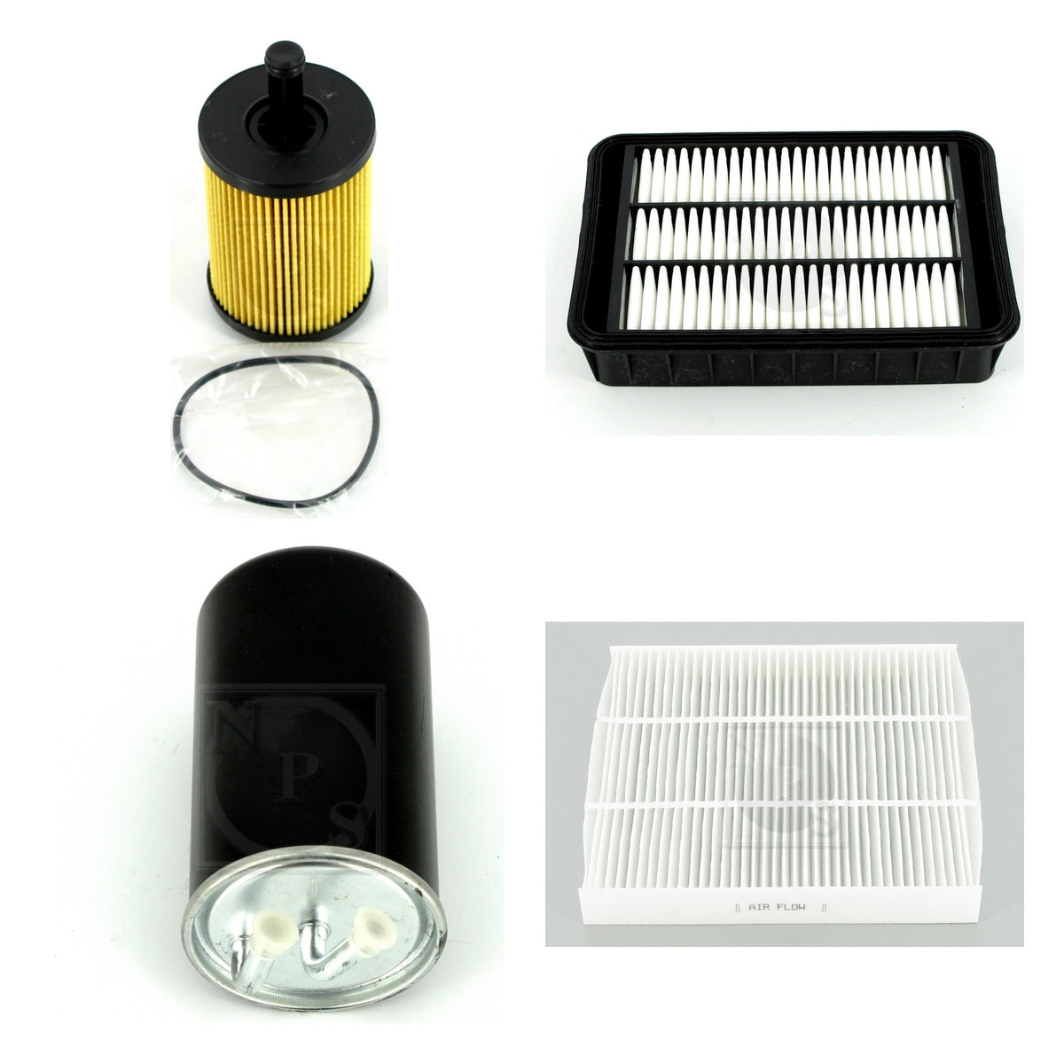 Contenu du kit (photo de chaque pièce) : Kit de filtres NPS M130I07A