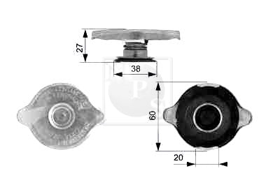Tapón de radiador NPS M155I01 (OE MB007570)