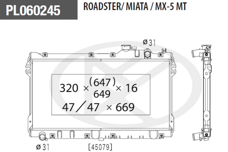 Radiador NPS M156A03 (OE BPE815200)
