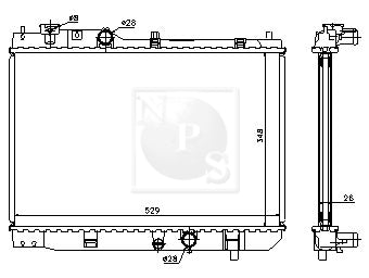 Radiador NPS M156A64 (OE RF3H15200B)