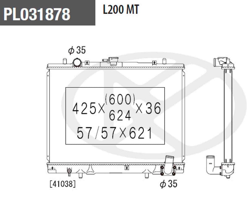 Radiador NPS M156I33 (OE MR281023)