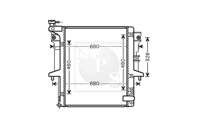 Radiador NPS M156I76 (OE MN135032)