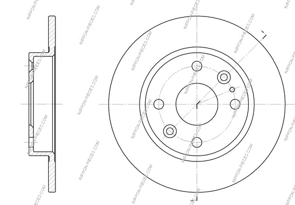 Rear brake disc NPS M331A12 (OE B4Y226251C)