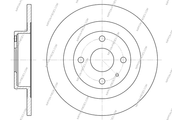 Rear brake disc NPS M331A22 (OE B26Y26251)
