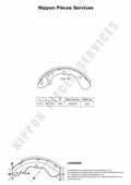 Zapatas de freno NPS M350A05 (OE G0Y02638Z)