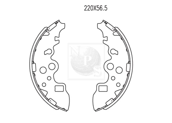 Zapatas de freno NPS M350A06 (OE SHY32638Z)