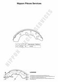 Mâchoires de frein NPS M350A17 (OE DA152638Z)