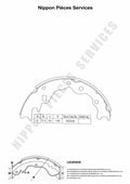 Zapatas de freno NPS M350A25 (OE K7102638Z)