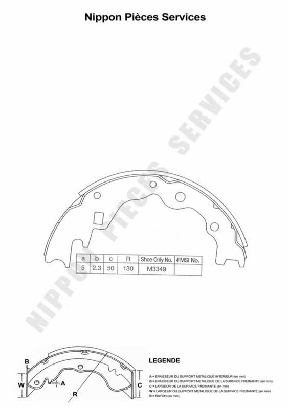 Zapatas de freno NPS M350A25 (OE K7102638Z)