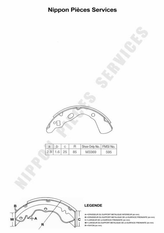 Zapatas de freno NPS M350A30 (OE D0012638ZA)