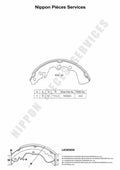 Zapatas de freno NPS M350A38 (OE 101126310A)
