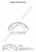 Bremsbacken NPS M350A40 (OE BJYM2638Z)