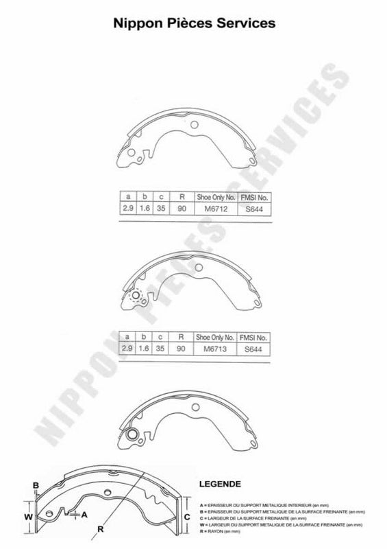 Zapatas de freno NPS M350I00 (OE MB668742)
