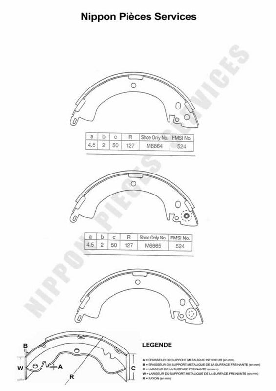 Zapatas de freno NPS M350I01 (OE MB238114)