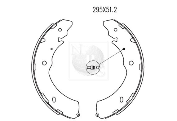 Zapatas de freno NPS M350I23 (OE 4600A106)