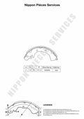Zapatas de freno NPS M350I27 (OE MB366143)