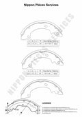 Zapatas de freno NPS M350I34 (OE 5830523A000)