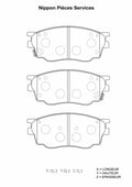 Front brake pads NPS M360A09 (OE GJYC3328Z9C)