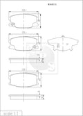 Pastillas de freno delanteras NPS M360I31 (OE MC894601)