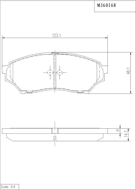 Plaquettes de frein avant NPS M360I68 (OE MR334953)