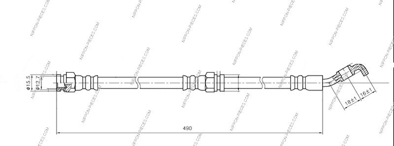 Latiguillo de freno NPS M370A78 (OE BK1T43980)