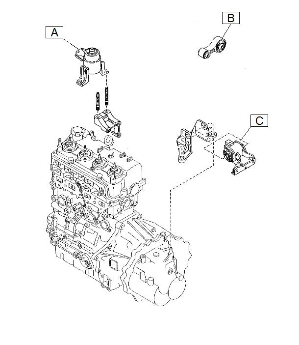 Support moteur NPS M401A01 (OE GJ6A39040A)