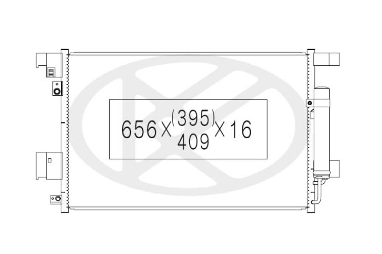 Condensador de aire acondicionado NPS M526I02 (OE 7812A030)