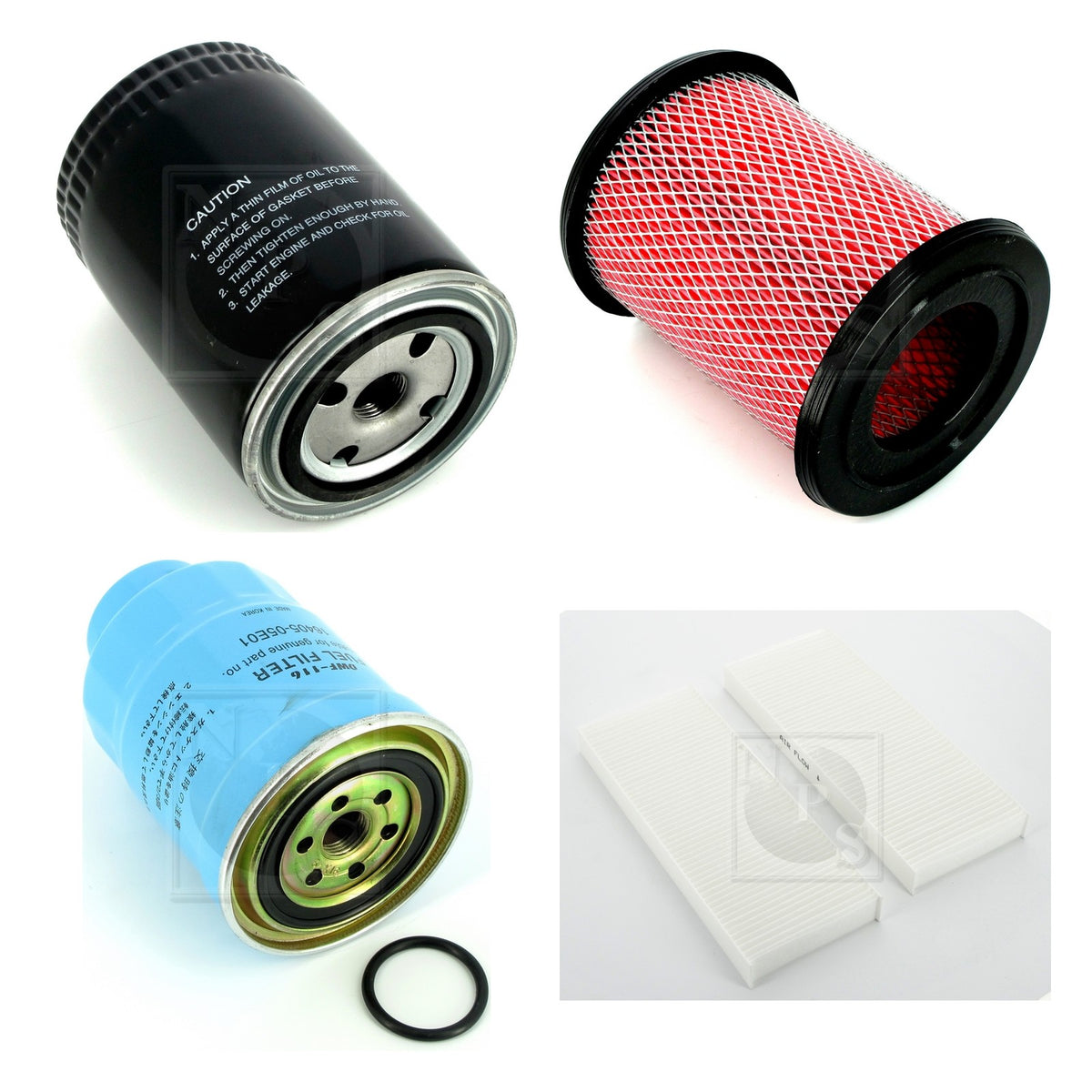 Contenu du kit (photo de chaque pièce) : Kit de filtres NPS N130N04A