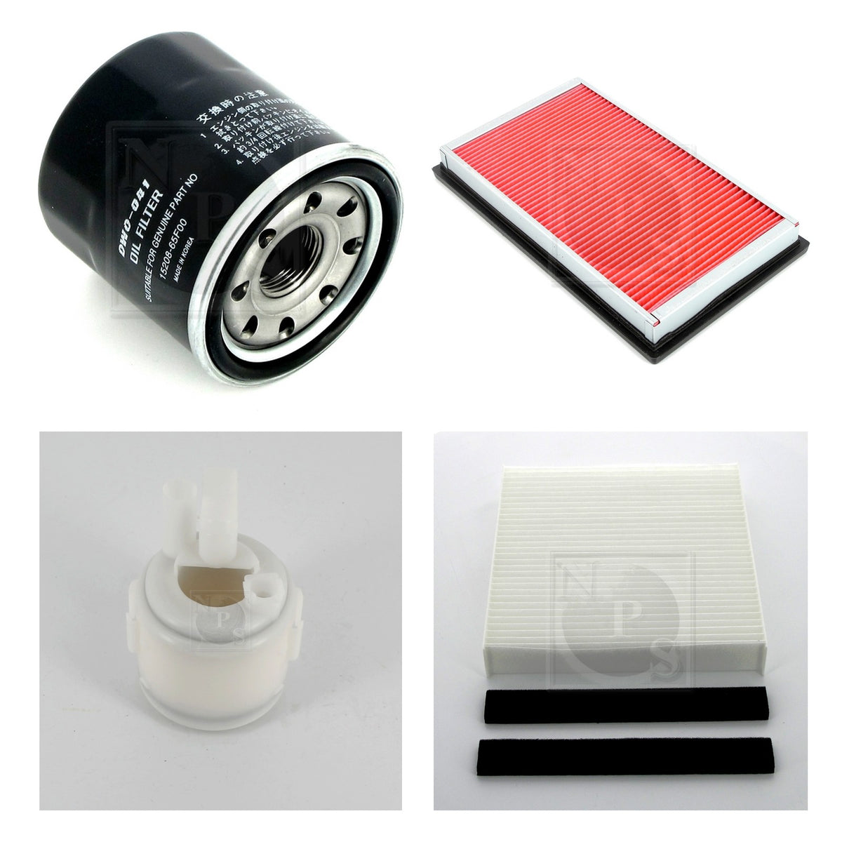 Contenu du kit (photo de chaque pièce) : Kit de filtres NPS N130N06A