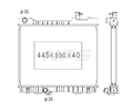 Radiador NPS N156N127A (OE 21400MD41A)