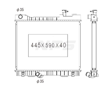 Radiador NPS N156N127A (OE 21400MD41A)
