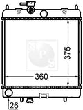 Radiador NPS N156N52 (OE 21460-97B00)