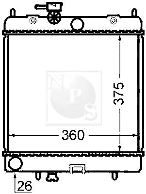 Radiador NPS N156N52 (OE 21460-97B00)