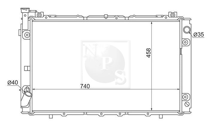 Radiador NPS N156N64 (OE 2140020J00)