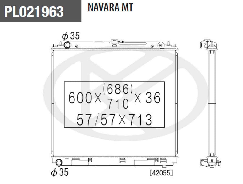 Radiador NPS N156N98 (OE 21410EB30A)