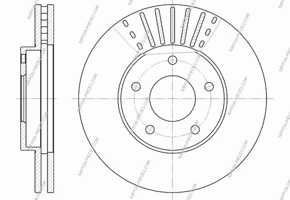 Front brake disc NPS N330N11 (OE 402063Y502)
