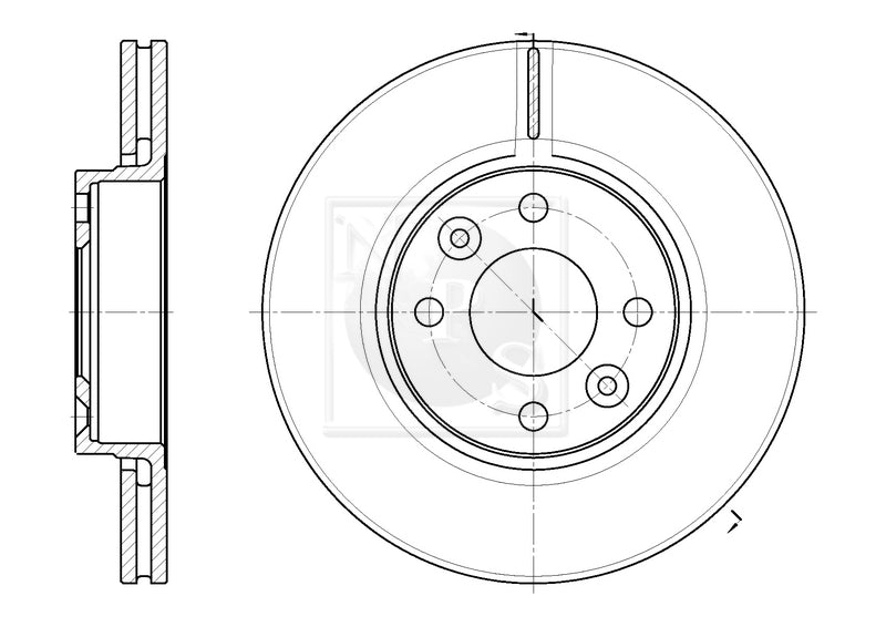 Front brake disc NPS N330N35 (OE 40206AX600)