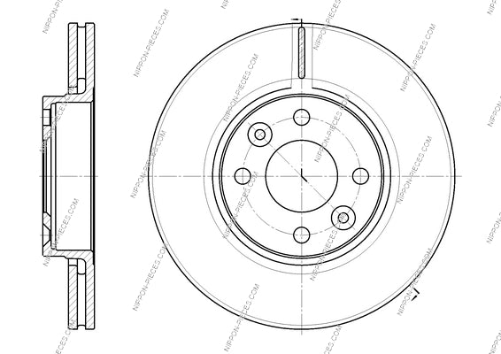 Front brake disc NPS N330N35 (OE 40206AX600)