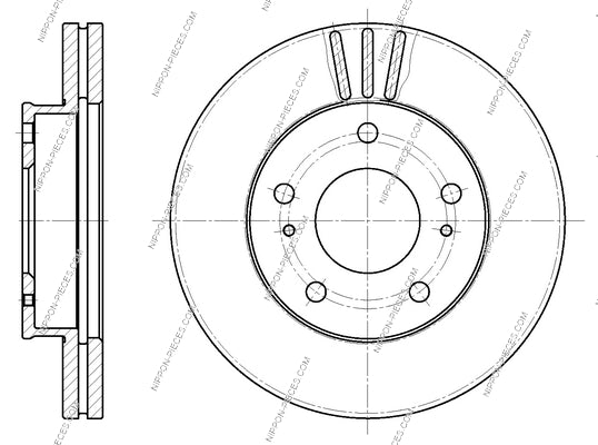 Front brake disc NPS N330N74 (OE 402069C101)