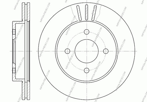 Front brake disc NPS N330N90 (OE 402062N301)
