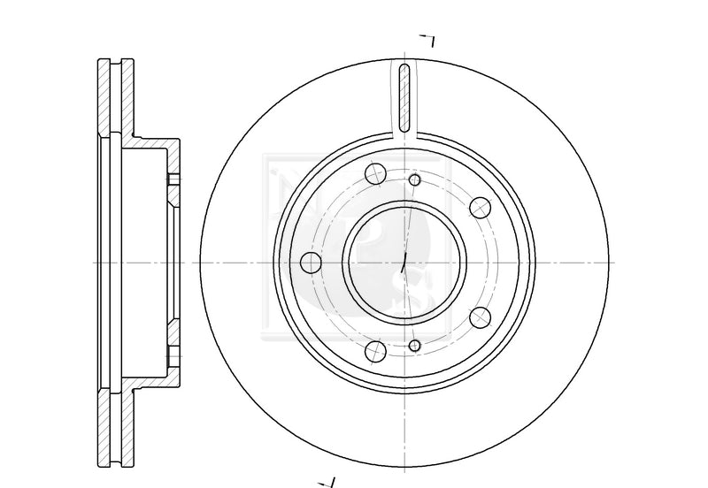 Front brake disc NPS N330N93 (OE 402069C001)