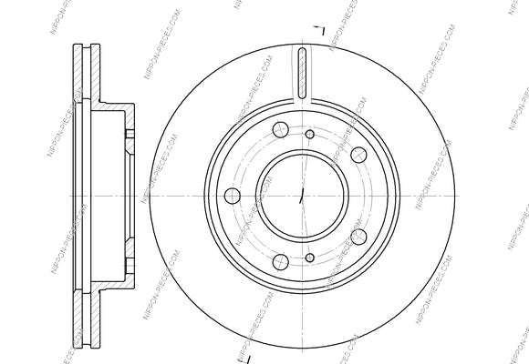 Front brake disc NPS N330N93 (OE 402069C001)