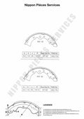 Zapatas de freno NPS N350N04 (OE DD06M04A25)