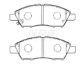 Pastillas de freno delanteras NPS N360N105 (OE D1060ED500)