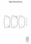 Pastillas de freno traseras NPS N361N22 (OE 440609V590)